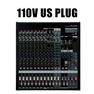 MGP16X 프로페셔널 16채널 프리미엄 오디오 믹서 사운드 콘솔 USB 인터페이스 믹싱 콘솔 10 마이크 입력 48, 01 110V US PLUG