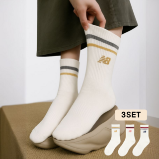 [3PACK] 뉴발란스 여성 양말 스트라이프 스포츠 삭스 패션 세트
