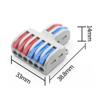 2 In 4 Out 6 8 Qui Wi Connector Universal Ter nal Blo Electrical W Home Im vement DIY Tool, 03 2 IN 6 OUT, 1개