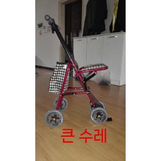 성인용 경량 보행기 접이식 어르신 실버카 보조기, 1개