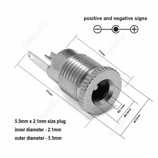 차량 커넥터 공급 2 10개 1개 마운트 5 DC 5mm 패널 어댑터 5x2 5개 플러그 1mm 단자 잭 전원 암 3개 유형 소켓, 5PCS, 5.5X2.1mm Female 3