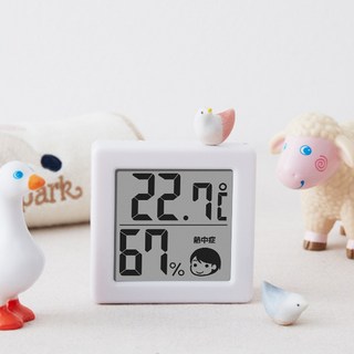 드레텍 디지털 온습도계 온도계 습도계, 화이트, 1개