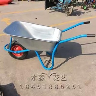 스텐 외발 수레 손수레 농업용 타이어 건설 현장 운반 도구 카트 구르마, B. 블루외발솔리드타이어, 1개