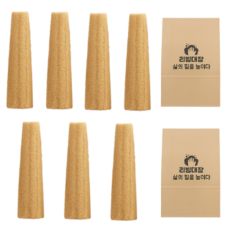 리빙대장 7개 세트 잘라쓰는 천연 수세미 34CM 주방 설거지, 1세트, 7개입