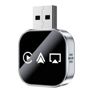 2026 신형 스마트 AI 박스 3 in 1 무선 카플레이 미러링크 안드로이드 오토 USB 동글 어댑터 유선 무선으로, 01 Sliver