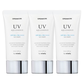 와이즐리 자외선차단 미백 주름개선 수분 선크림 SPF 50+ PA++++, 50ml, 3개