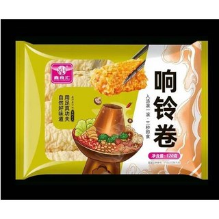 【黃氏商行】黃金腐皮 豆皮卷 腐竹 火鍋配料 嚴選非基改黃豆 安心美味 多種料理方式 輕鬆享受豐富口感, 1個, 響鈴捲(120g)