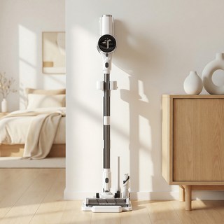 [신제품] 틴도우 차이슨 무선 청소기 BLDC 흡입력 좋은 진공청소기+거치대+물걸레 키트, 화이트