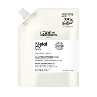 [손상염색모발용] 로레알 프로페셔널 메탈 디엑스 샴푸 리필 500ML 1개