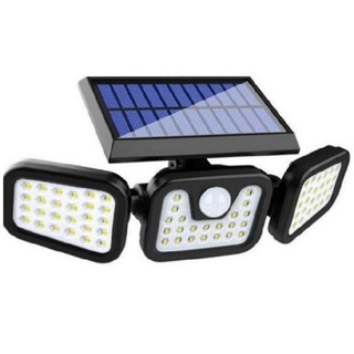 太陽能感應燈 LED三頭可旋轉壁燈 戶外光控防水道路庭院路燈 138 SMD 2400mAh, 138LED, 1件