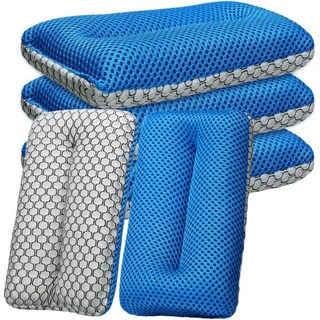 자동차청소 브러쉬 차량용 초미세 제거 양면 벌레 및 타르 스펀지 마이크로파이버 스크러버 세척용 부드러운 메시 스폰지 흠집 없음 차량 트럭 SUV RV 보트 오토바이용 5개 세트, 5