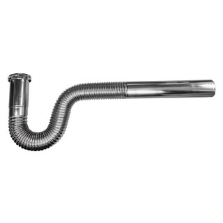 不鏽鋼加長P型排水管-防臭防蟲伸縮排水管，適用於洗手台、廚房、浴室等, 1個