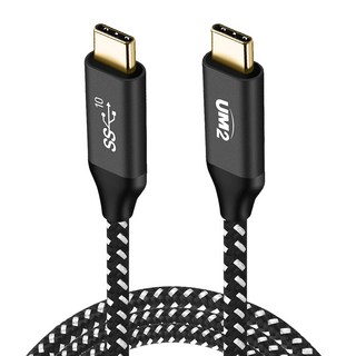 쇼핑의서 C to C USB3.1 PD100W 고속 충전케이블, 블랙, 1개, 2m