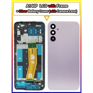6.6''삼성 호환 호환 A14 4G LCD 디스플레이 터치 스크린 디지타이저 어셈블리 교체 삼성 호환, 03 A145P F Silver Cover