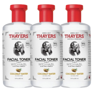 [Thayers] 페이셜 토너 코코넛 워터 알코올 프리 355 ml 3 SET, 3개, 355ml