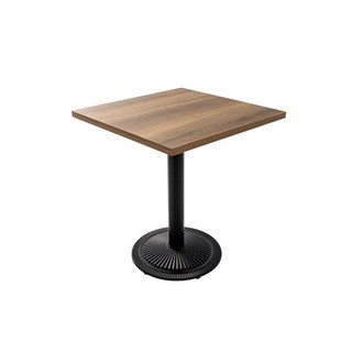 防潮塑合板餐桌 咖啡店桌椅/咖啡桌/方桌/圓桌/休閒桌/洽談桌, 烤黑菊花+榆木(60*60公分)