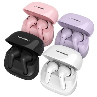 로랜텍 풀옵션 파스텔 ANC ENC 노이즈캔슬링 커널형 블루투스 이어폰, 블랙, RSM-R530