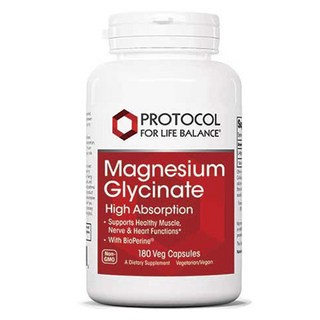 Protocol For Life Balance 甘胺酸鎂素食膠囊, 1個, 180錠