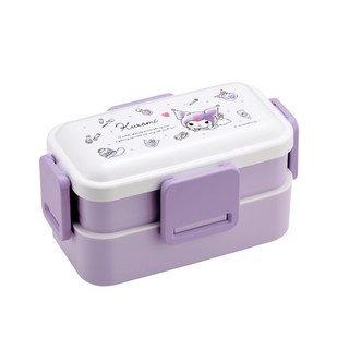 쿠로미 수채 코스메 돔형 2단 런치 도시락 600ml 산리오, 단품, 1개