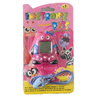 透明彩色心形電子雞寵物機掌上型電玩，168合1多種動物替換可選, 粉色, 藍色, 黃色, 綠色, 紫色, CS85584