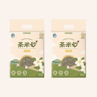 飼糧倉 茶米砂 除臭豆腐貓砂, 2.5kg, 2包, 原味青茶