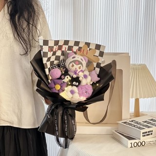 畢業季史迪仔三眼仔玩偶花束禮物，送女友、男生、女生生日閨蜜畢業禮物玩偶公仔花束, 大號庫洛米, 1個