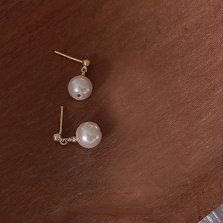 925銀鍍14K 珍珠 耳環