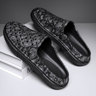 페이즐리 캐주얼 샌들 발편한 미끄럼방지 슬리퍼 출근 심플