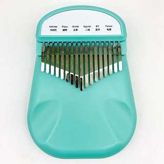 手指琴 卡林巴琴 馬林巴琴 便攜式拇指琴 智能兒童益智樂器 輕巧易學, 1個, 天藍色智能電拇指琴