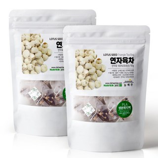 늘해찬 볶은 국산 연자육차티백 연육차 삼각티백 대용량, 1g, 50개입, 2개