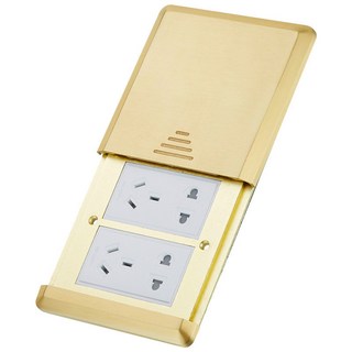 【偉益直銷】全銅防水平推地插防水防塵五孔地面插座DBZS面板, 1個, 五孔電話電腦