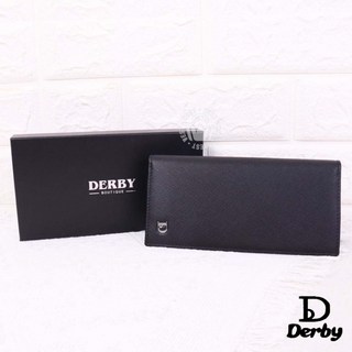 Derby 牛皮壓紋長夾 耐磨防刮男性皮夾