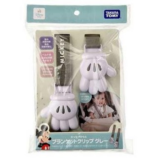 美國媽咪 迪士尼米奇嬰兒推車毛毯夾 萬用被子夾 防踢被夾 大手掌造型, 1個, 米奇-灰色(新款）