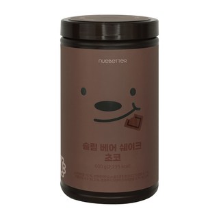 뉴베러 슬림 베어 쉐이크 대용량 단백질 BCAA 체중조절 영양밸런스 초코 1통X600g, 1개, 600g