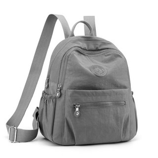 輕量化多層防潑水ins風韓版淑女尼龍小背包, 灰色
