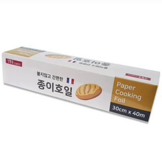 생활을그리다 종이호일 30cm x 40m 친환경 요리종이 달고나 프라이팬 오븐 생선구이용, 2개