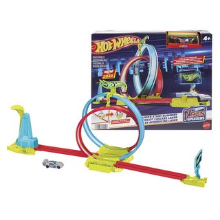美國 Hot Wheels 風火輪霓虹系列 雙環收納軌道組, 1個, 霓虹系列雙環收納軌道組 (超取限一入)