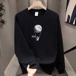 M-5XL 大學T 秋冬衛衣 男生長袖T恤 加絨加厚打底衫 情侶裝 Oversize