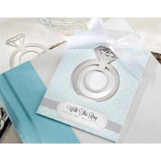 鑽石戒指造型書籤 婚禮小物/姊妹禮/伴娘禮/活動禮/送客禮/婚禮佈置/二進禮物, 1個, 藍色