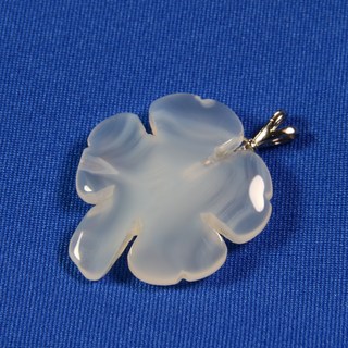 Gtm 126手工研磨紋白玉髓胸墜吊墜項鍊 擺脫路人感吸晴紀念禮物