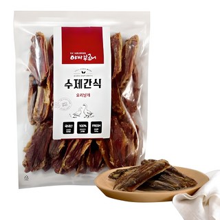 야아부르니 강아지 수제 건조간식 대용량팩, 오리날개, 500g, 1개