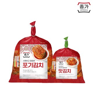 [종가] 포기김치 4kg + 맛김치1.6kg, 1.6kg
