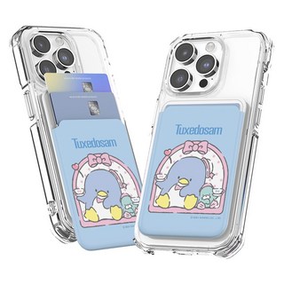 산리오 맥세이프 카드 2장 수납 슬라이드 지갑(+폰클리너 증정), 윈도우 턱시도샘, 1개, 산리오 맥세이프 카드지갑