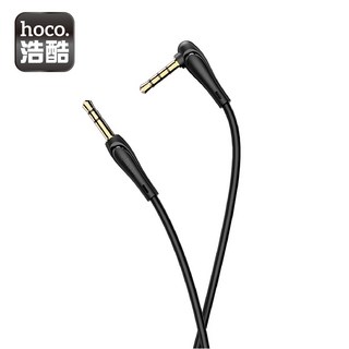 hoco. 浩酷 UPA15 AUX音頻線 線控麥克風 音頻線, 黑色, 1個