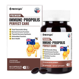 면역력을 높이는 호주산 프로폴리스 아연 C D 셀렌 요오드가 함유된 프리미엄 항산화 영양제 40mg 고함량 플라보노이드가 함유된 건강기능식품, 1개, 60정