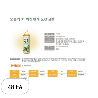 롯데칠성음료 아침헛개, 500ml, 48개