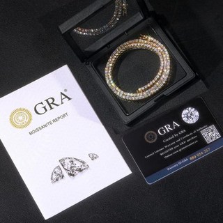 모이사나이트목걸이 테니스 체인 팔찌 목걸이 100 925 스털링 실버 테스트 통과 고급 쥬얼리 발렌타인 데이 선물-112