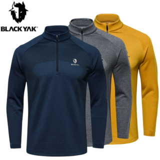 [매장발송] 블랙야크 남성용 긴팔티셔츠 기모집업티 겨울티셔츠 등산용 낚시용 출퇴근용