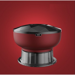 電動按鍵式真空吸痧機 充電大吸力穴位刮痧儀 智能拔罐器 熱敷按摩器 電動刮痧器, 1個, 無線充電款（帶熱敷+放氣閥功能）紅色