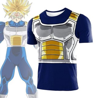 七龍珠超級賽亞人短袖T恤：速乾健身運動緊身衣，展現您的運動活力